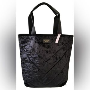 Victoria’s Secret Tote Black Velvet Weekend/Travel Bag